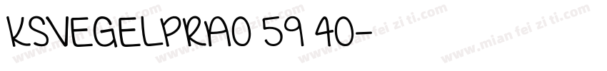 KSVEGELPRA0 59 40字体转换
